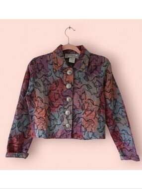 Vintage Southwest Canyon Western Concho Jacket Horses Size S